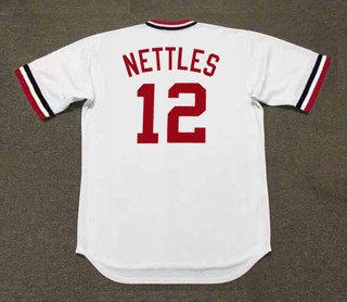 GRAIG NETTLES Cleveland Indians 1972 Home Majestic Throwback Baseball Jersey