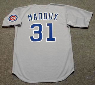 GREG MADDUX Chicago Cubs 1990 Away Majestic Baseball Throwback Jersey