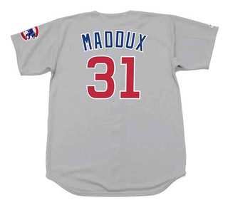 GREG MADDUX Chicago Cubs 2004 Majestic Throwback Away Baseball Jersey