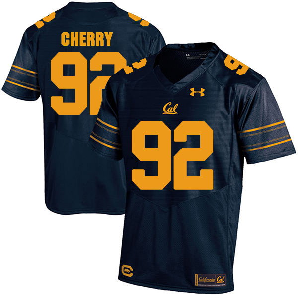 Gabe Cherry California Golden Bears Men's Jersey - #92 NCAA Navy Blue Stitched Authentic
