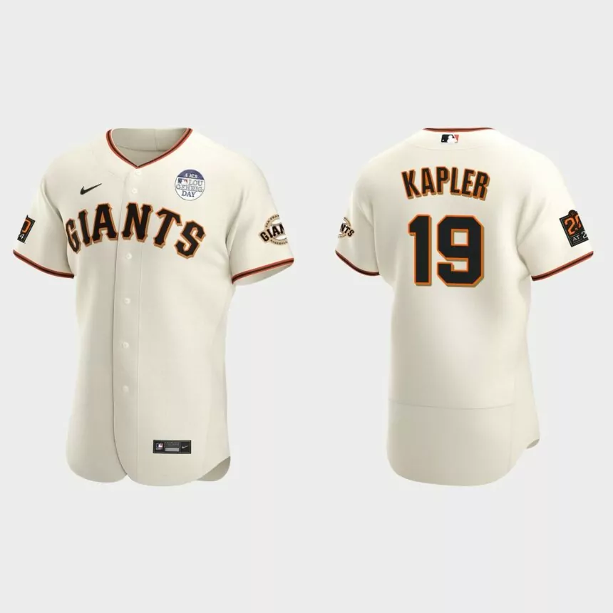 Gabe Kapler San Francisco Giants 4 ALS Lou Gehrig Day Authentic Jersey – Cream