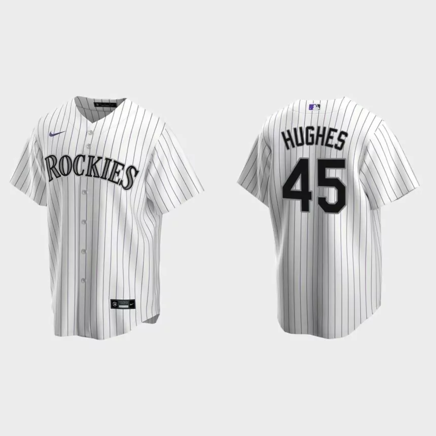 Gabriel Hughes Colorado Rockies 2022 MLB Draft Home Replica Jersey – White