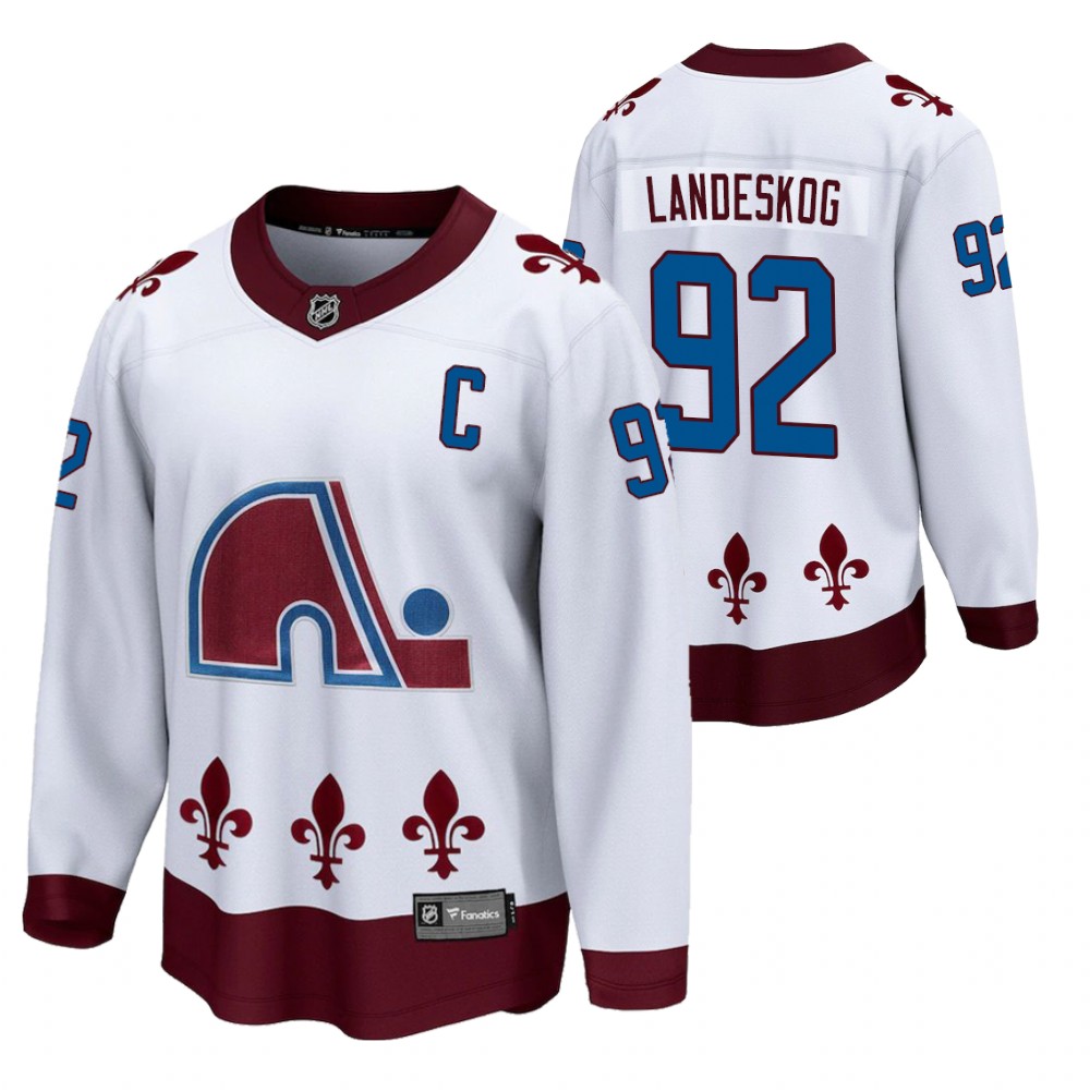 Gabriel Landeskog Colorado Avalanche 2021 Reverse Retro White Men's Jersey Special Edition
