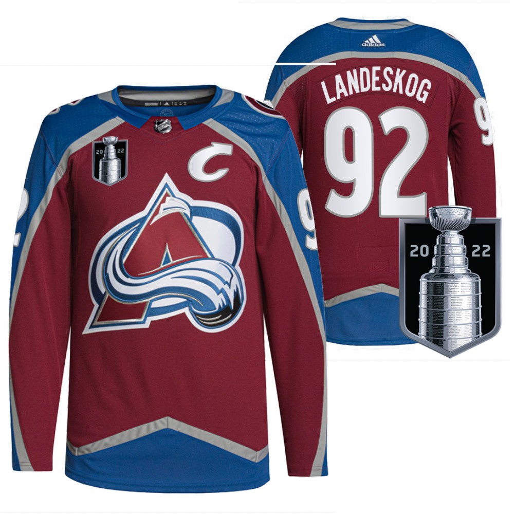 Gabriel Landeskog Colorado Avalanche Burgundy 2022 Stanley Cup Playoffs Authentic Pro Jersey