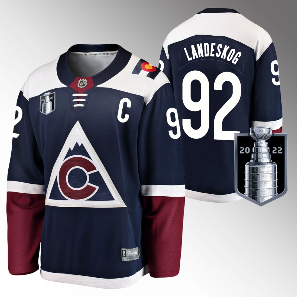 Gabriel Landeskog Jersey Colorado Avalanche 2022 Stanley Cup Finals Navy Alternate