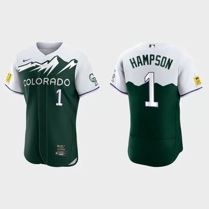 Garrett Hampson Colorado Rockies 2022 City Connect Authentic Jersey – Green