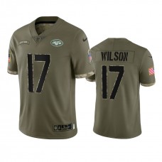 Garrett Wilson New York Jets Nike Olive 2022 Salute To Service Limited Jersey