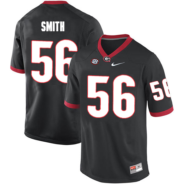 Garrison Smith Georgia Bulldogs Men's Jersey - #56 NCAA Black Limited Home