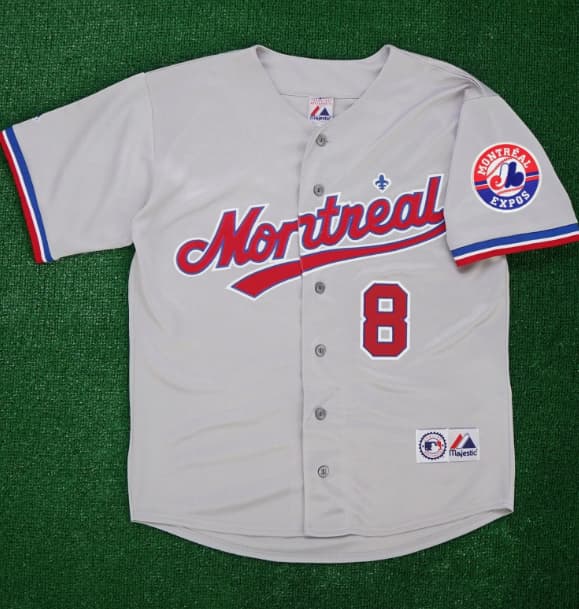 Gary Carter Montreal Expos Road   Team Patch Grey Jersey