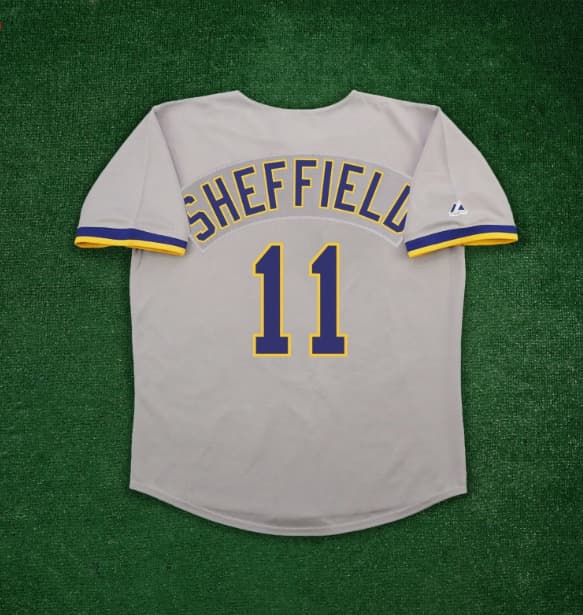 Gary Sheffield 1989 Milwaukee Brewers Men's Grey Road Cooperstown Jersey