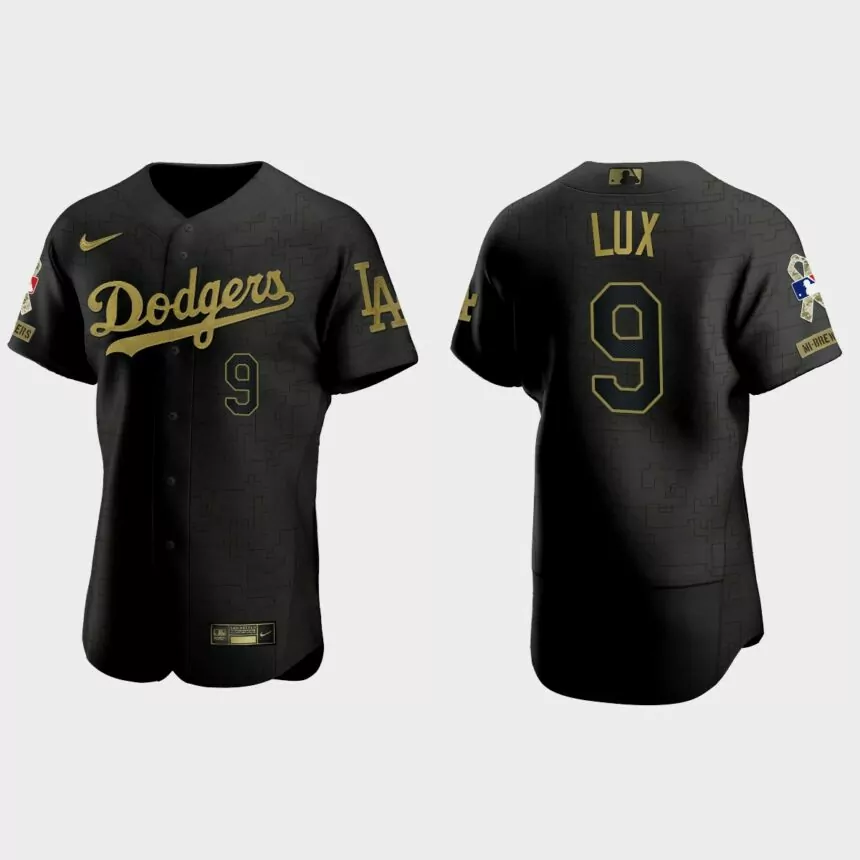 Gavin Lux Los Angeles Dodgers 2021 Salute to Service Jersey – All Black