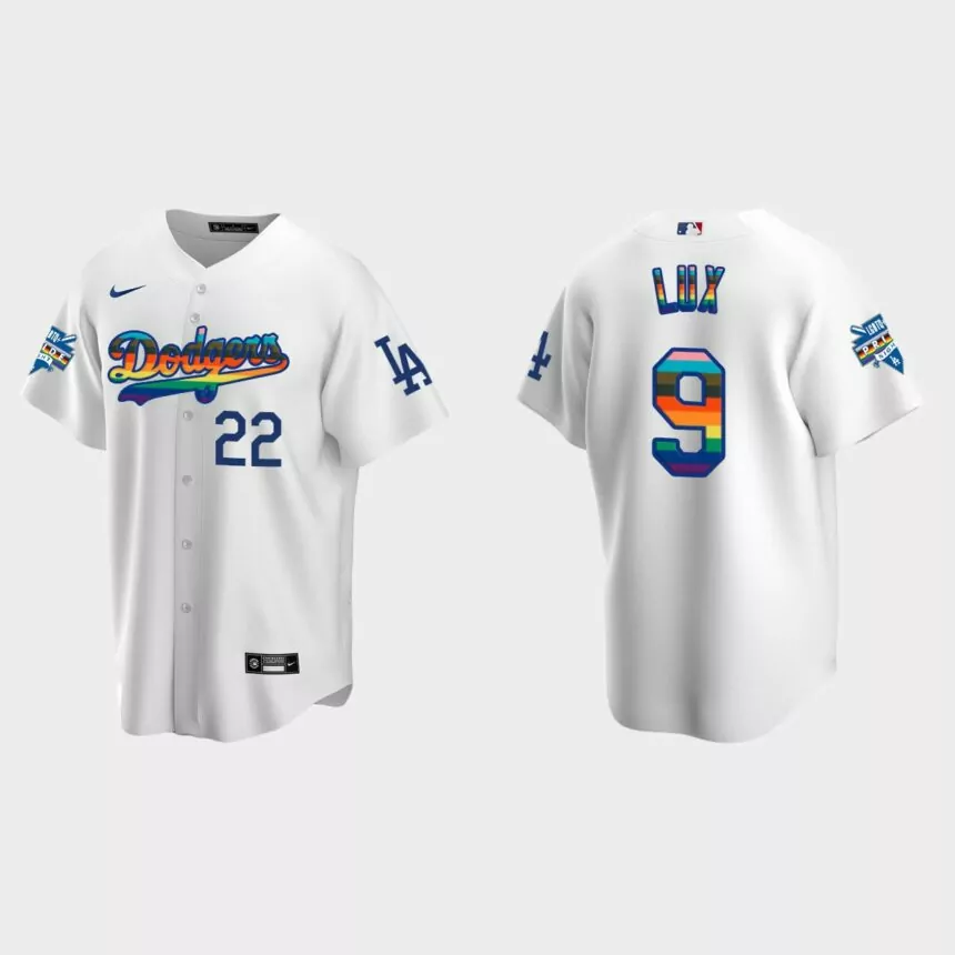 Gavin Lux Los Angeles Dodgers 2022 Pride Night LGBTQ Replica Jersey – White