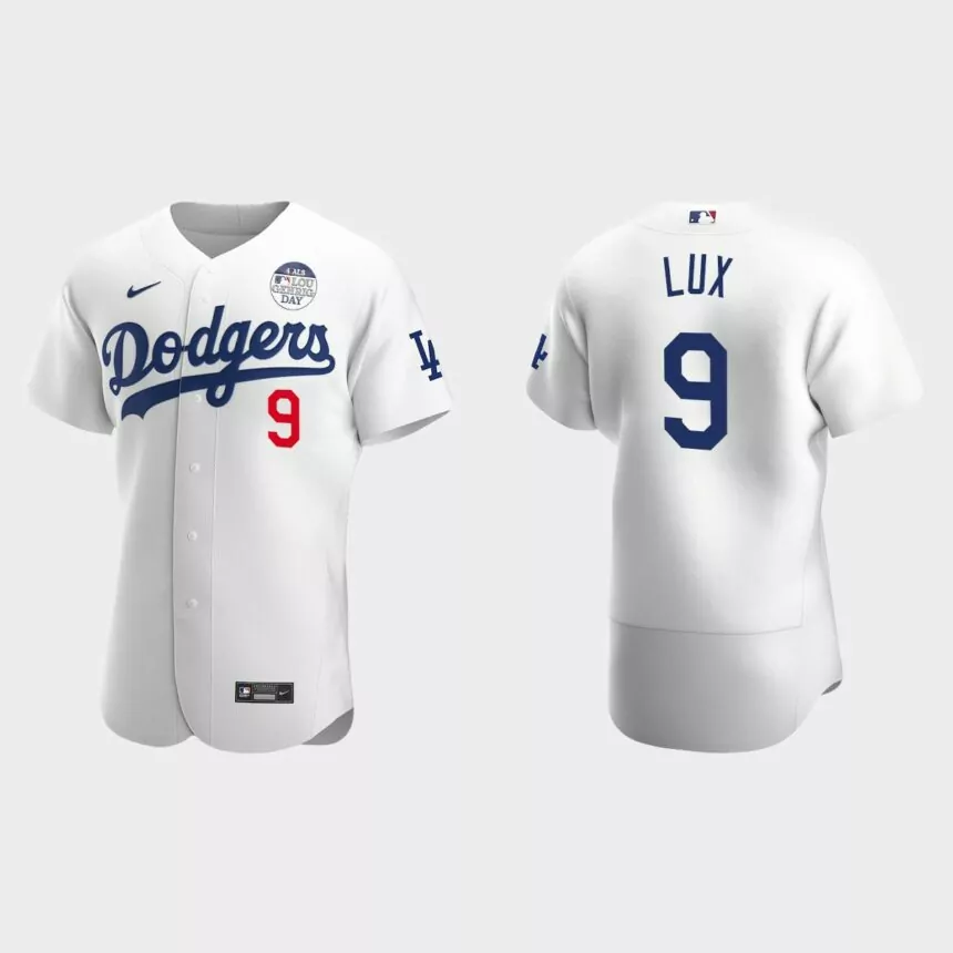 Gavin Lux Los Angeles Dodgers 4 ALS Lou Gehrig Day Authentic Jersey – White
