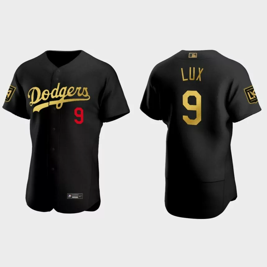 Gavin Lux Los Angeles Dodgers LAFC Night Authentic Jersey – Black