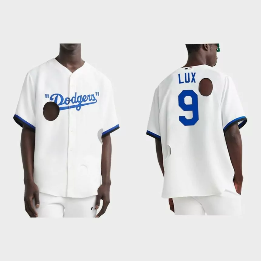 Gavin Lux Los Angeles Dodgers Meteor Holes Jersey – White
