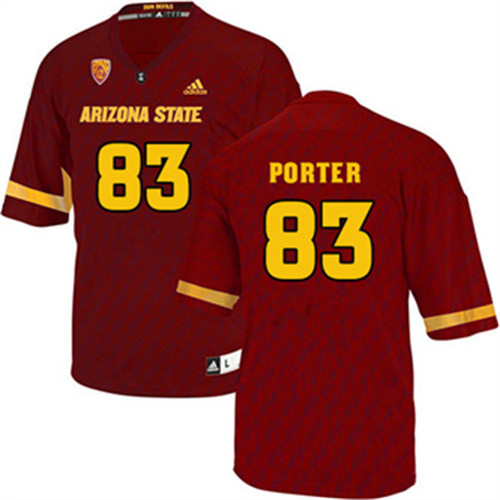 Geordon Porter Arizona State Sun Devils Men's Jersey - #83 NCAA Maroon Stitched Authentic