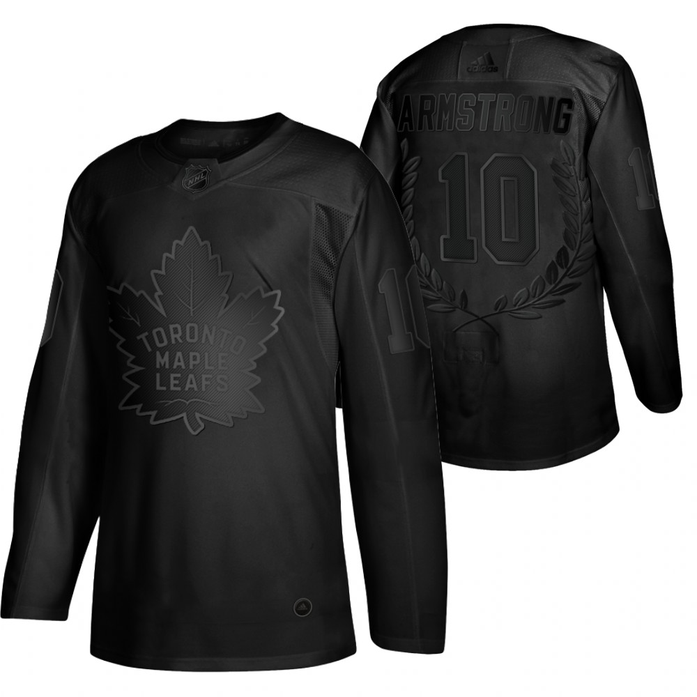 George Armstrong Hall of Famers Black Maple Leafs #10 Jersey