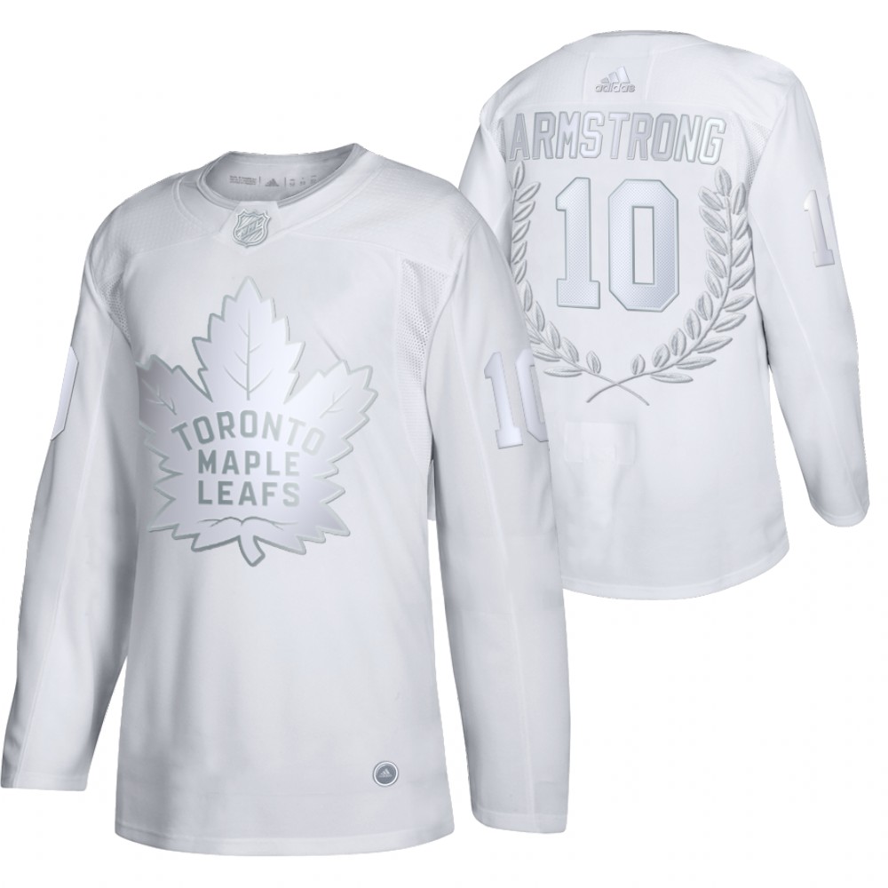 George Armstrong Hall of Famers White Maple Leafs #10 Jersey