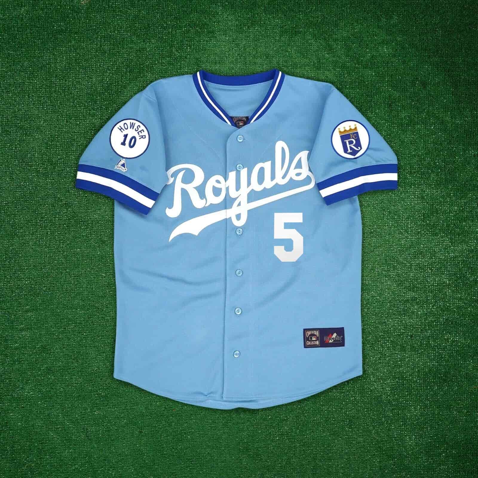 George Brett 1987 Kansas City Royals Cooperstown Men's Blue Away Jersey