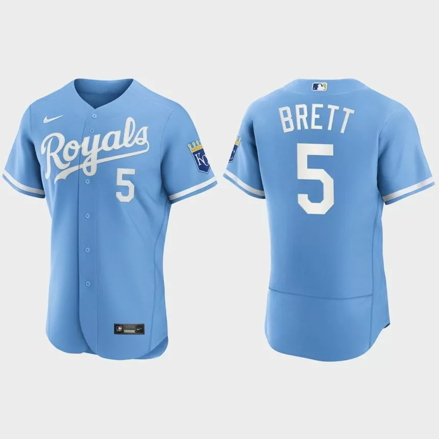 George Brett Kansas City Royals 2022 Authentic Jersey – Powder Blue