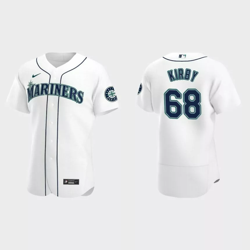 George Kirby Seattle Mariners Authentic Home Jersey – White