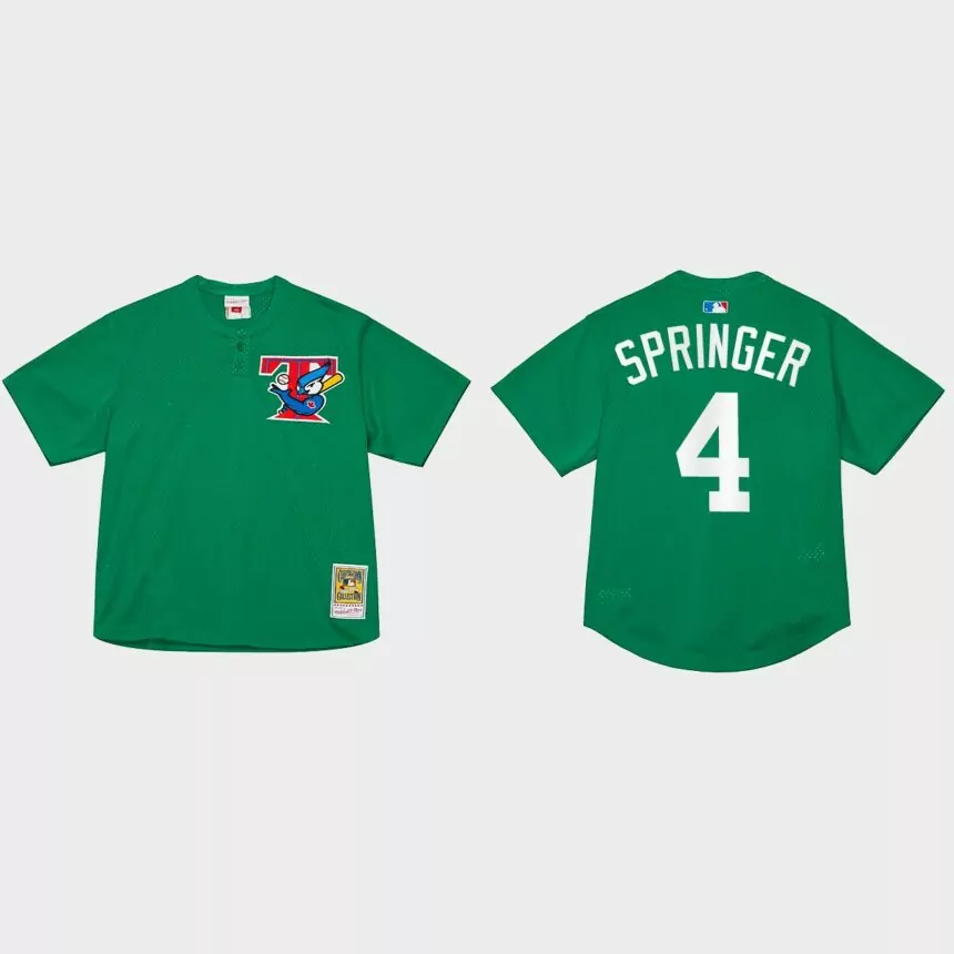 George Springer Toronto Blue Jays St. Patrick’s Day Authentic Jersey – Green