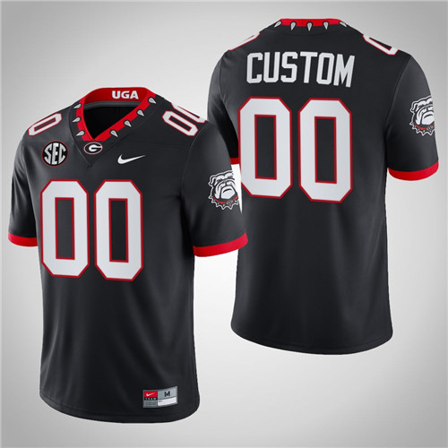Georgia Bulldogs 00 Custom Chick-fil-A Block Number Font Jersey Black
