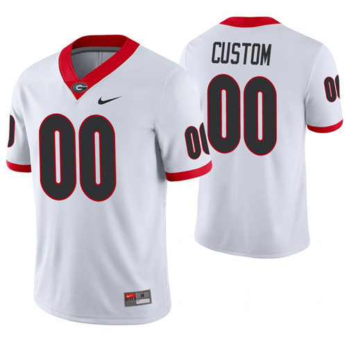 Georgia Bulldogs 00 Custom College Football Game Jersey White
