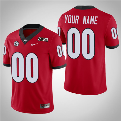 Georgia Bulldogs 00 Custom Game 2021 National Champions Jersey Red