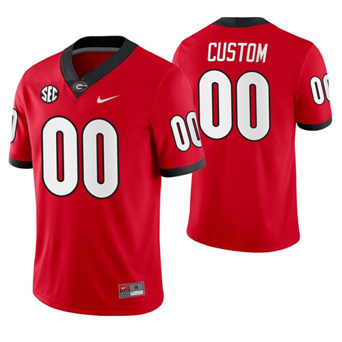 Georgia Bulldogs 00 Custom Home Game College Football Jersey Red