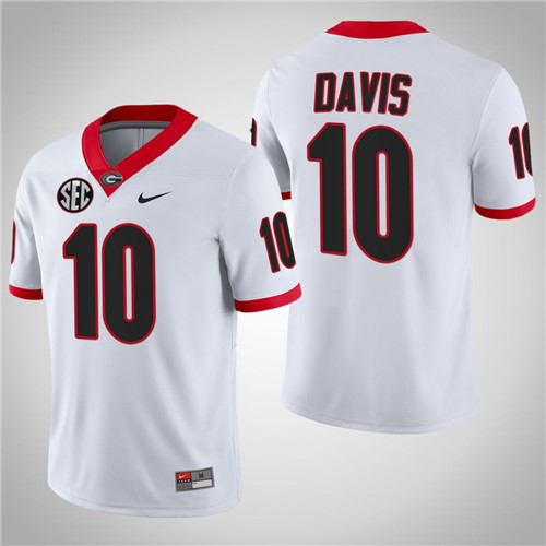 Georgia Bulldogs 10 Thomas Davis NFL Alumni College Football Jersey White