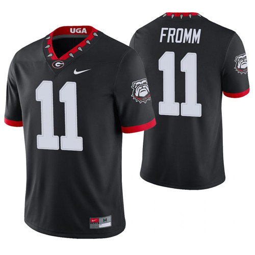 Georgia Bulldogs 11 Jake Fromm Alternate Game College Football Jersey Black