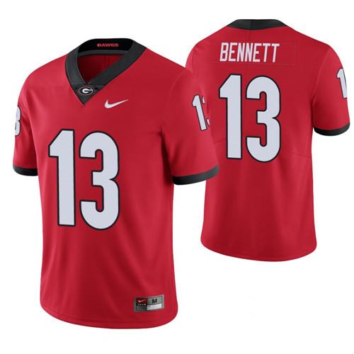Georgia Bulldogs 13 Stetson Bennett Limited Jersey Red