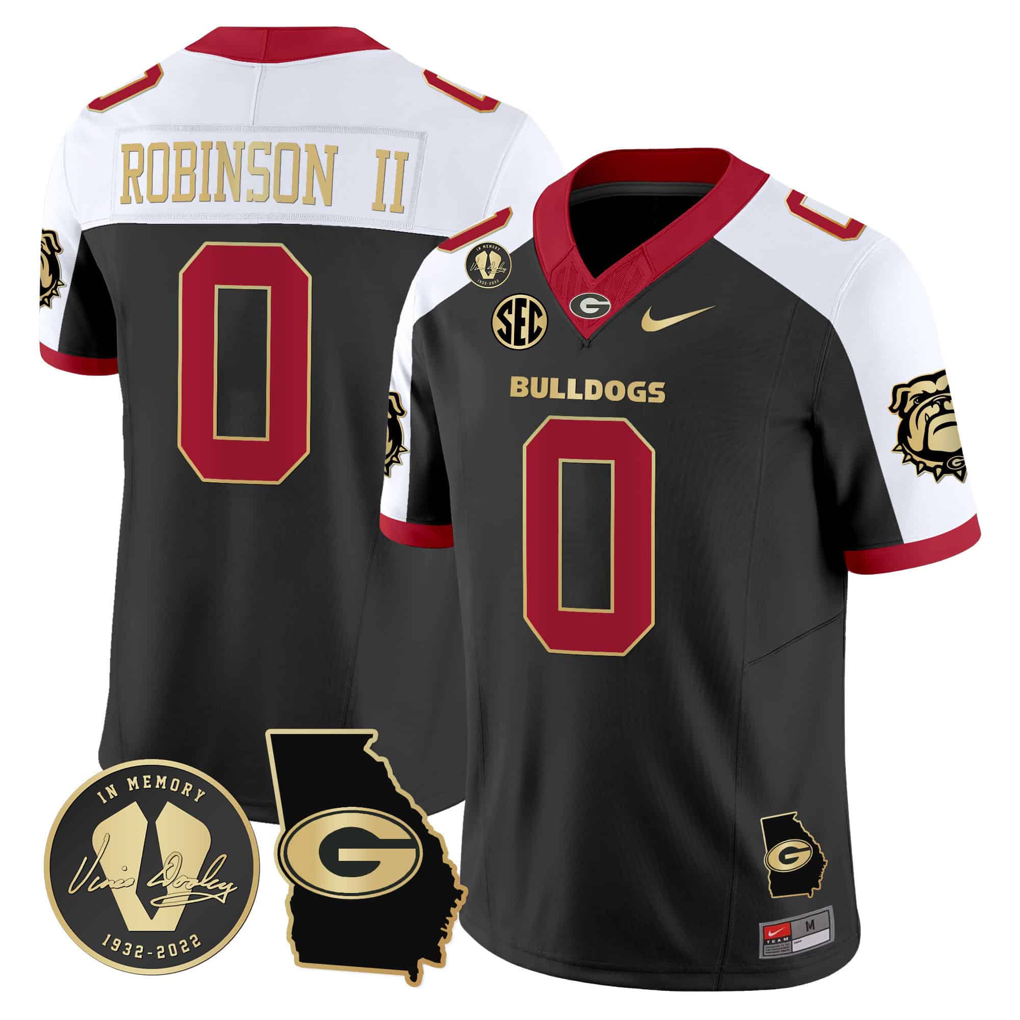 Georgia Bulldogs 2024 Vapor Football Jersey V5 – Georgia Map – All  Stitched Alternate #0 Roderick Robinson II