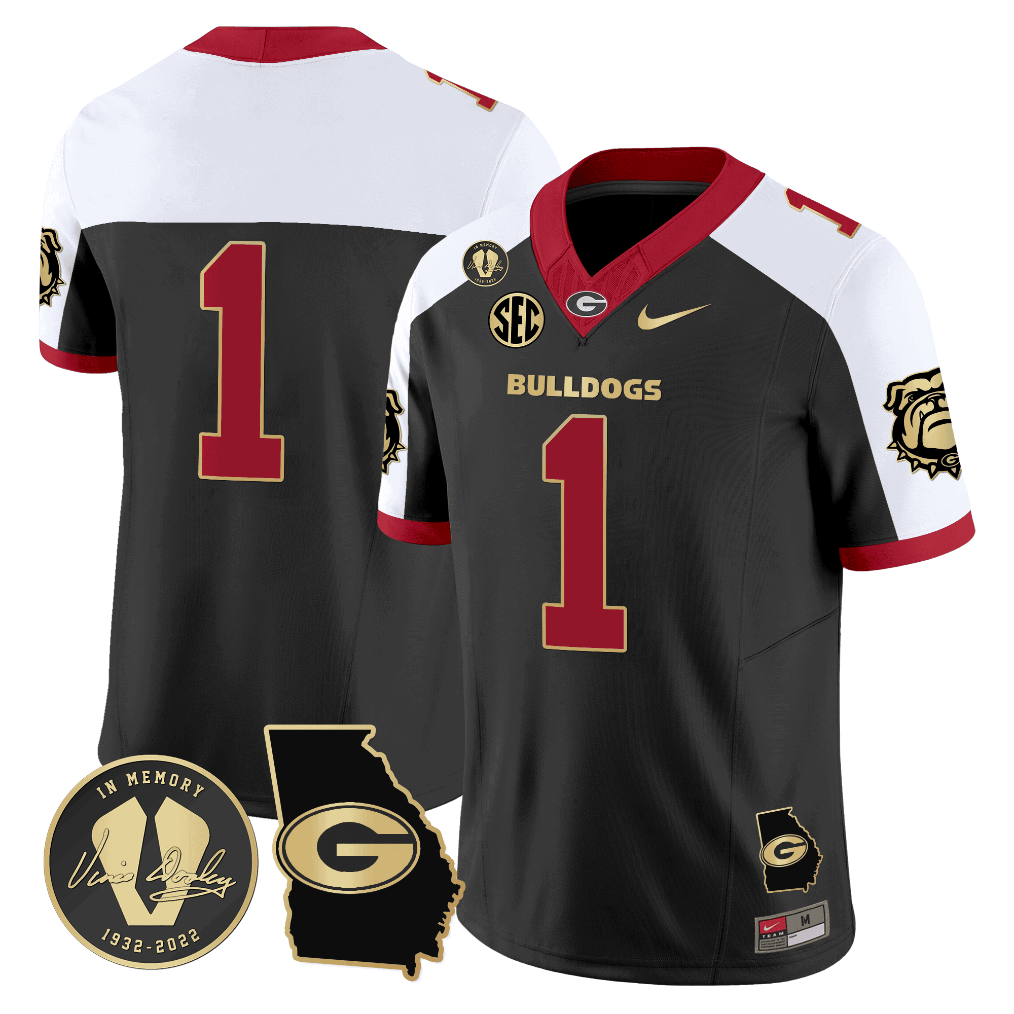 Georgia Bulldogs 2024 Vapor Football Jersey V5 – Georgia Map – All  Stitched Alternate #1  no name