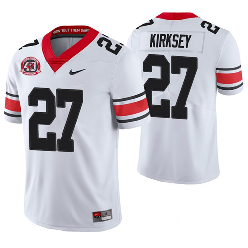 Georgia Bulldogs 27 Austin Kirksey 40th Anniversary Alternate College Football Jersey White