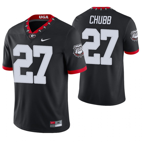 Georgia Bulldogs 27 Nick Chubb Alternate Game College Football Jersey Black