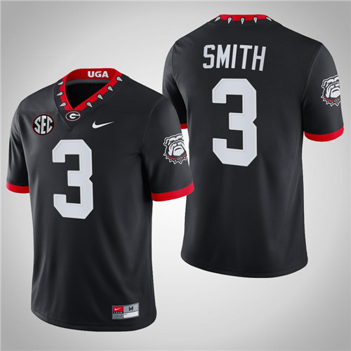 Georgia Bulldogs 3 Roquan Smith NFL Alumni Mascot 100th Anniversary Jersey Black