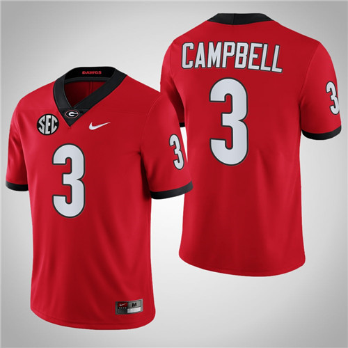 Georgia Bulldogs 3 Tyson Campbell NFL Alumni College Football Jersey Red
