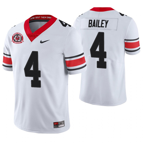 Georgia Bulldogs 4 Champ Bailey 40th Anniversary Alternate College Football Jersey White