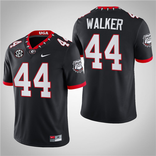 Georgia Bulldogs 44 Travon Walker 100th Anniversary Block Number Font Jersey Black