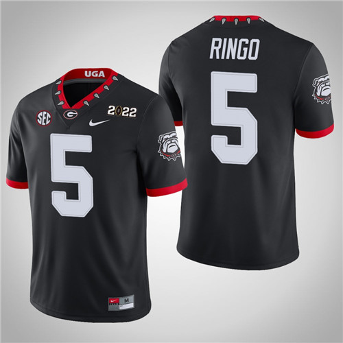 Georgia Bulldogs 5 Kelee Ringo Game 2021 National Champions Jersey Black
