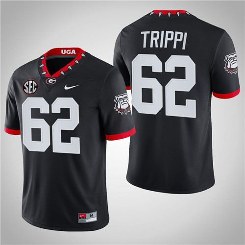 Georgia Bulldogs 62 Charley Trippi NFL Alumni Mascot 100th Anniversary Jersey Black