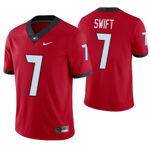 Georgia Bulldogs 7 D'Andre Swift Alumni Player College Football Jersey Red
