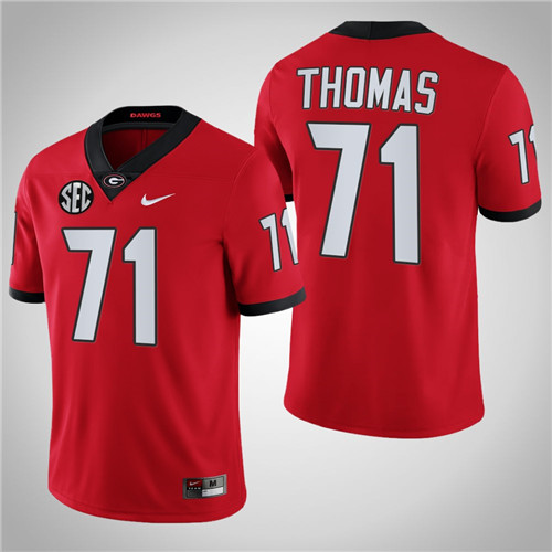 Georgia Bulldogs 71 Andrew Thomas NFL Alumni College Football Jersey Red