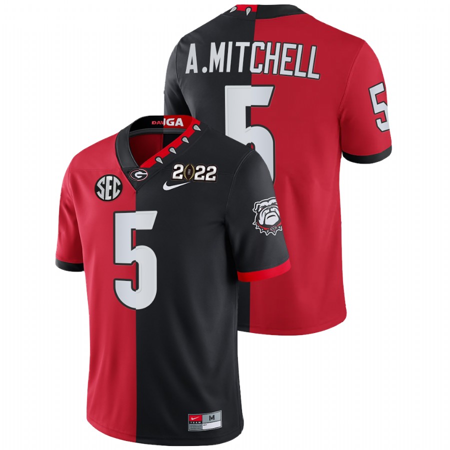 Georgia Bulldogs Adonai Mitchell Split Edition Red Black Jersey College Football