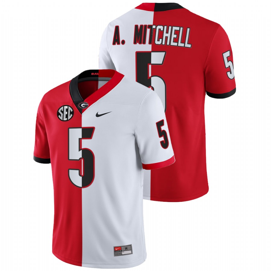Georgia Bulldogs Adonai Mitchell Split Edition Red White Jersey College Football