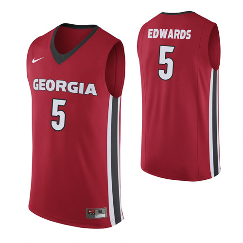 Georgia Bulldogs Anthony Edwards Jersey Red