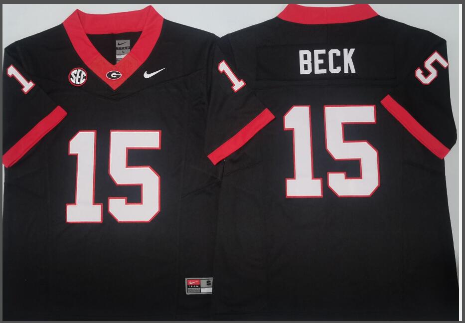 Georgia Bulldogs Black #15 BECK Jersey