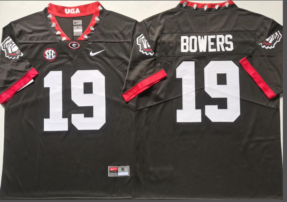 Georgia Bulldogs Black #19 BOWERS Jerseys